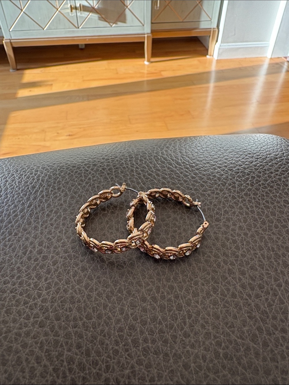 Gold-Tone Braided Hoop Earrings